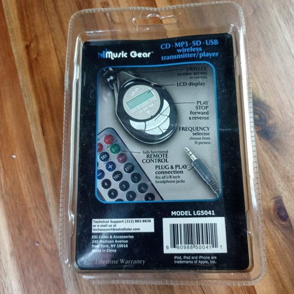 Music Gear Wireless Transmitter Player CD MP3 SD USB Remote Control Iphone Ipod - Picture 5 of 8